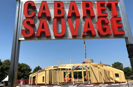 Cabaret sauvage, a wooden theater in Paris
